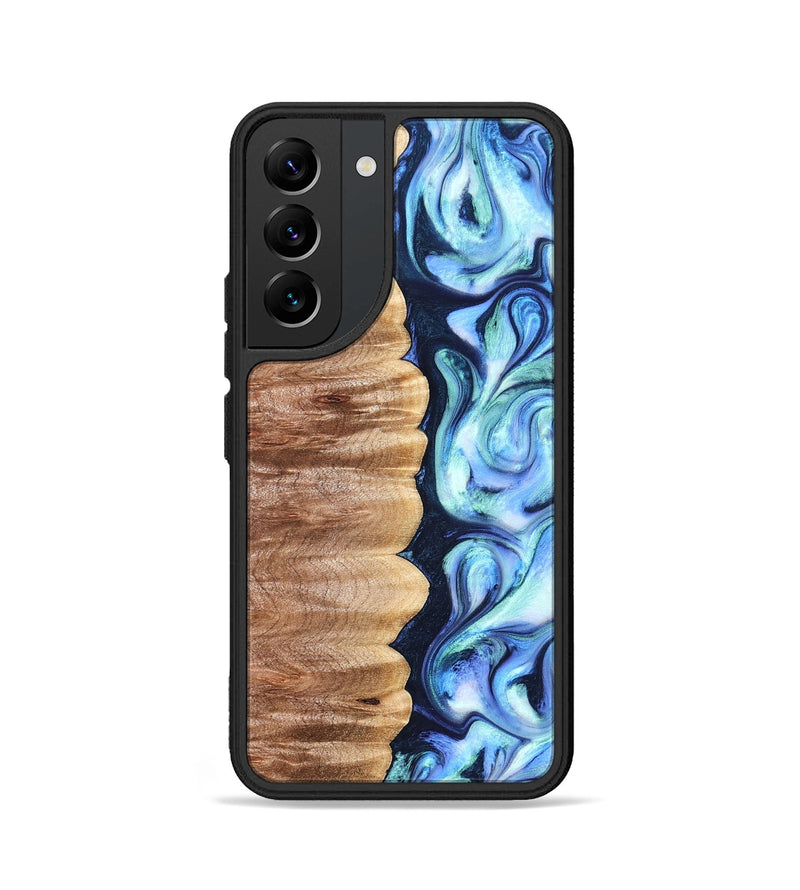 Galaxy S22 Wood Phone Case - Tom (Blue, 822045)