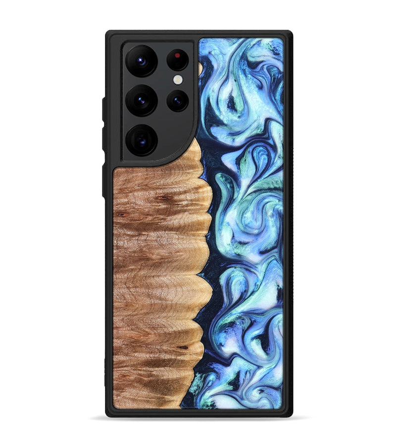 Galaxy S22 Ultra Wood Phone Case - Tom (Blue, 822045)