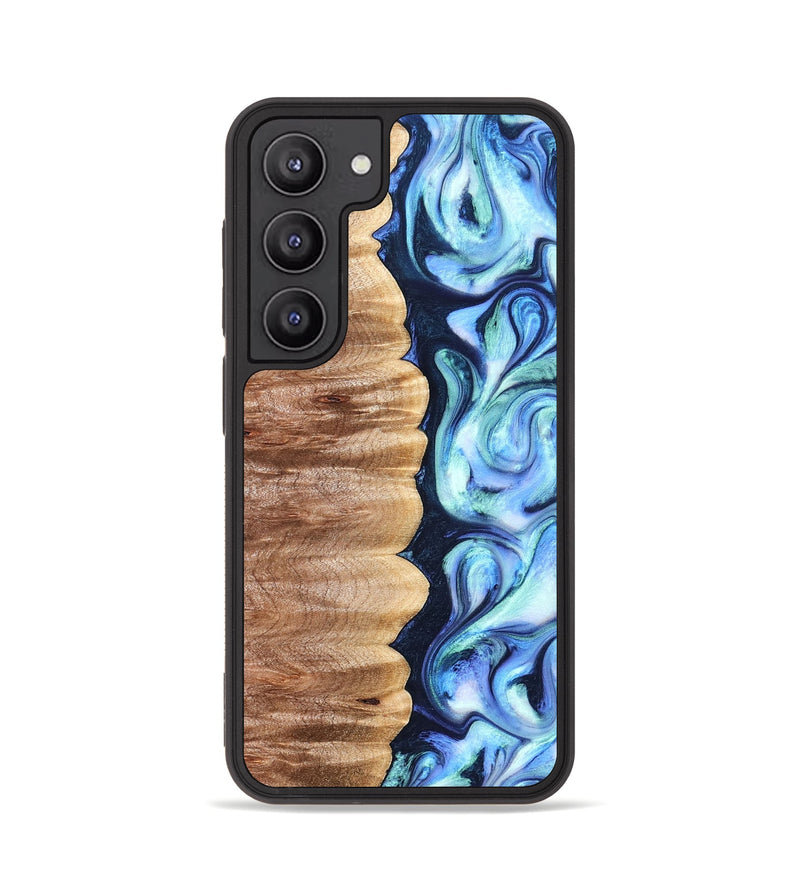 Galaxy S23 Wood Phone Case - Tom (Blue, 822045)