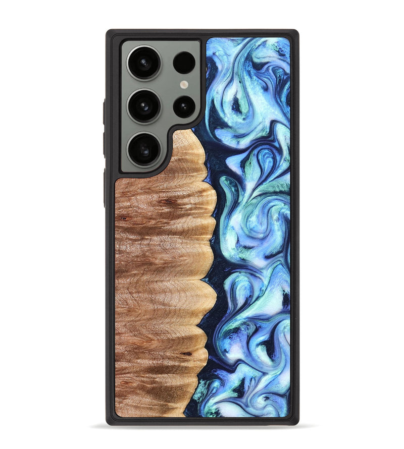 Galaxy S23 Ultra Wood Phone Case - Tom (Blue, 822045)