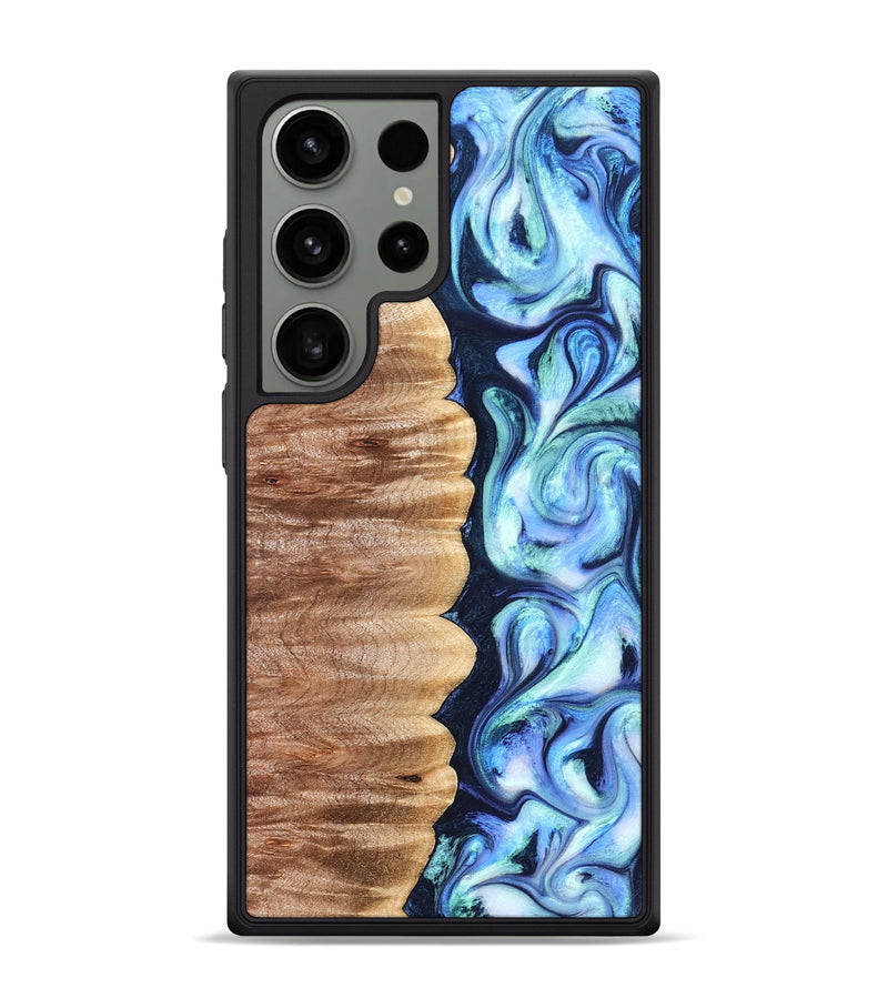 Galaxy S24 Ultra Wood Phone Case - Tom (Blue, 822045)