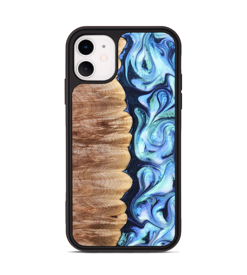 iPhone 11 Wood Phone Case - Tom (Blue, 822045)