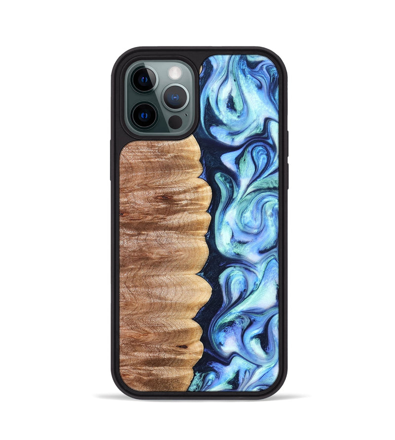 iPhone 12 Pro Wood Phone Case - Tom (Blue, 822045)