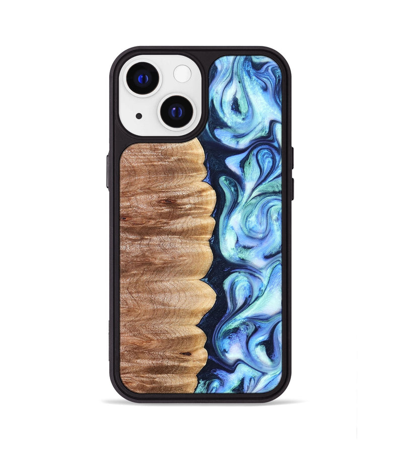 iPhone 13 Wood Phone Case - Tom (Blue, 822045)