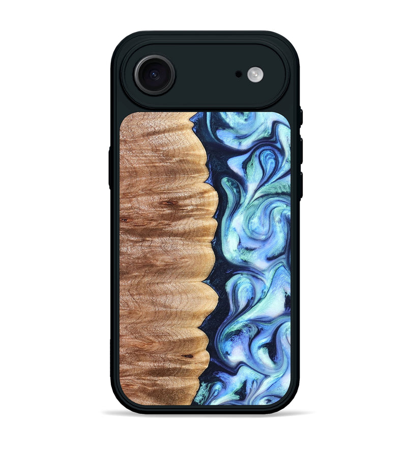 iPhone 17 Air Wood Phone Case - Tom (Blue, 822045)