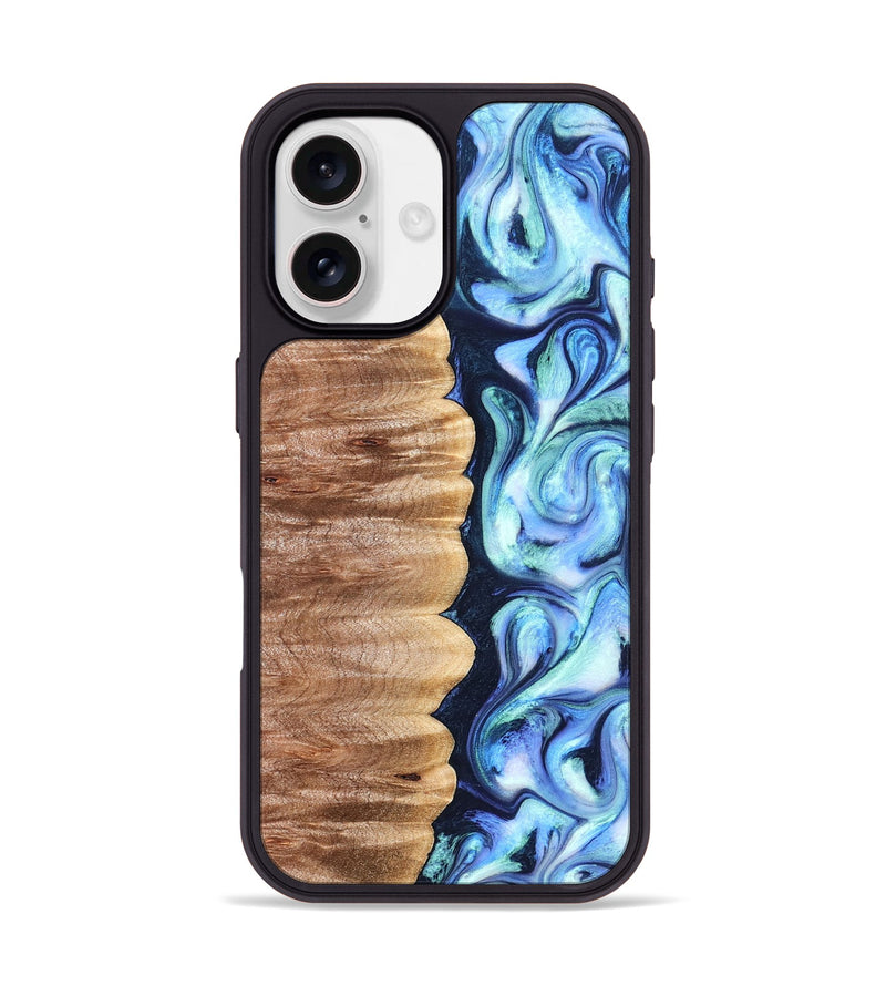 iPhone 17 Wood Phone Case - Tom (Blue, 822045)