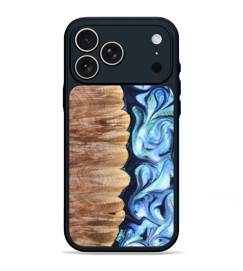 iPhone 17 Pro Max Wood Phone Case - Tom (Blue, 822045)