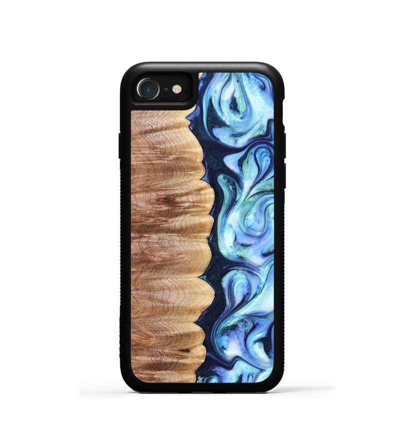 iPhone SE Wood Phone Case - Tom (Blue, 822045)