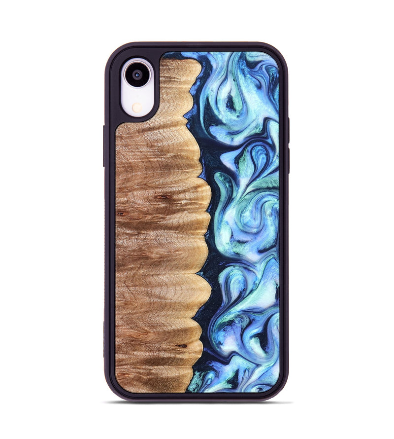 iPhone Xr Wood Phone Case - Tom (Blue, 822045)