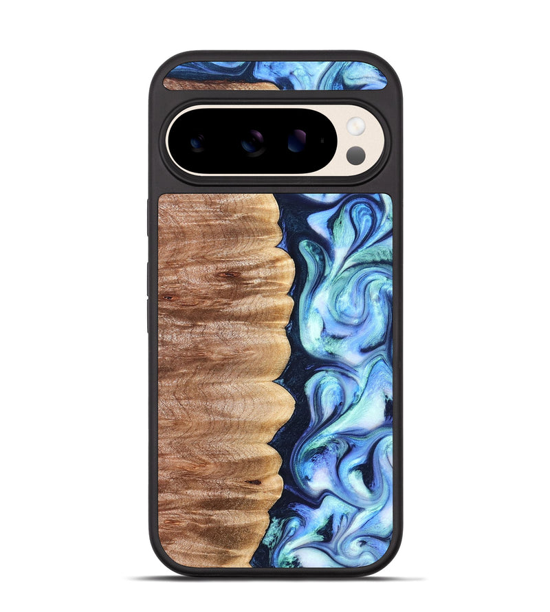 Pixel 10 Wood Phone Case - Tom (Blue, 822045)