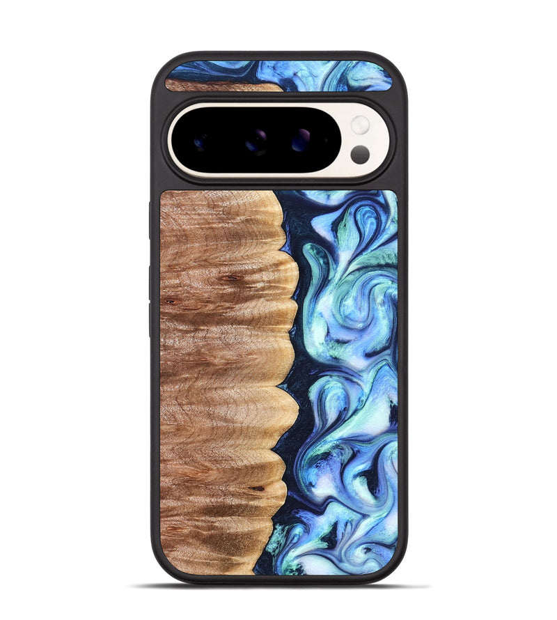 Pixel 9 Pro Wood Phone Case - Tom (Blue, 822045)