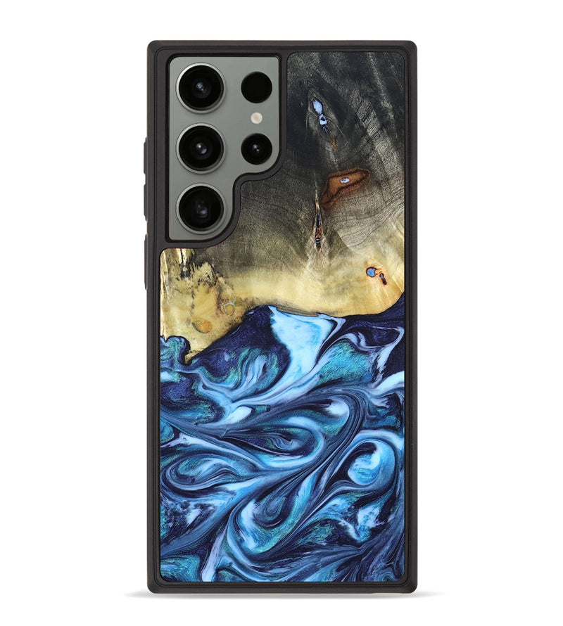 Galaxy S23 Ultra Wood Phone Case - Wells (Blue, 822046)