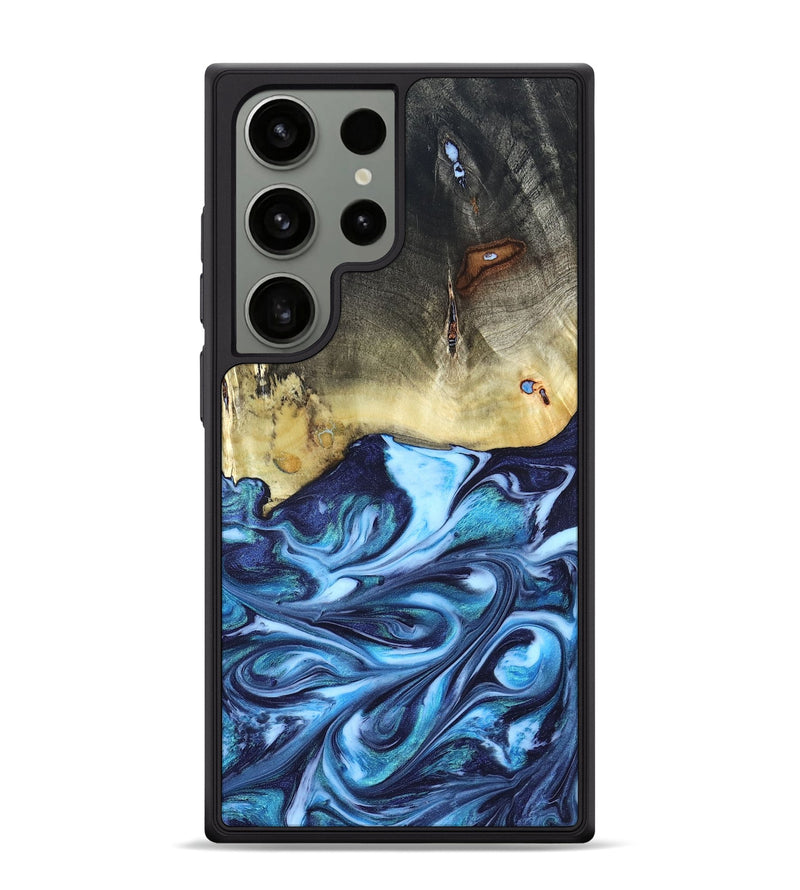 Galaxy S24 Ultra Wood Phone Case - Wells (Blue, 822046)