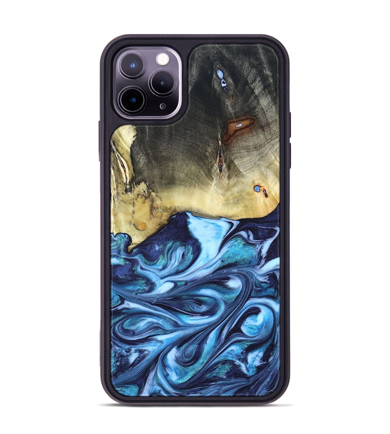 iPhone 11 Pro Max Wood Phone Case - Wells (Blue, 822046)