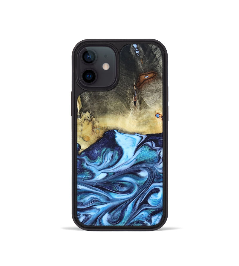 iPhone 12 mini Wood Phone Case - Wells (Blue, 822046)