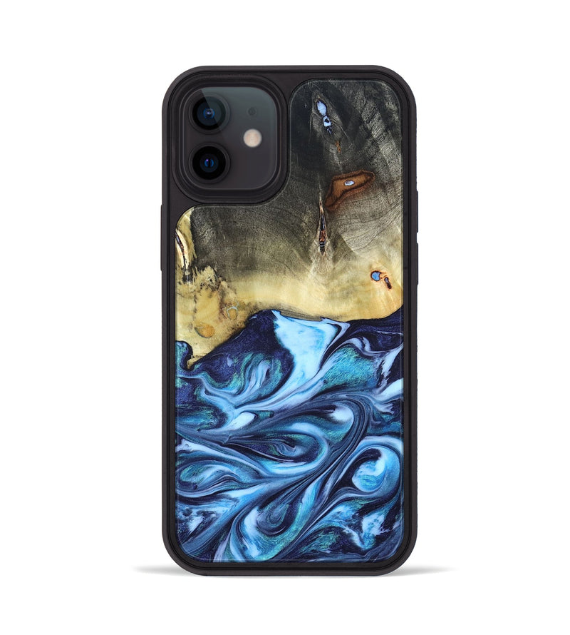 iPhone 12 Wood Phone Case - Wells (Blue, 822046)