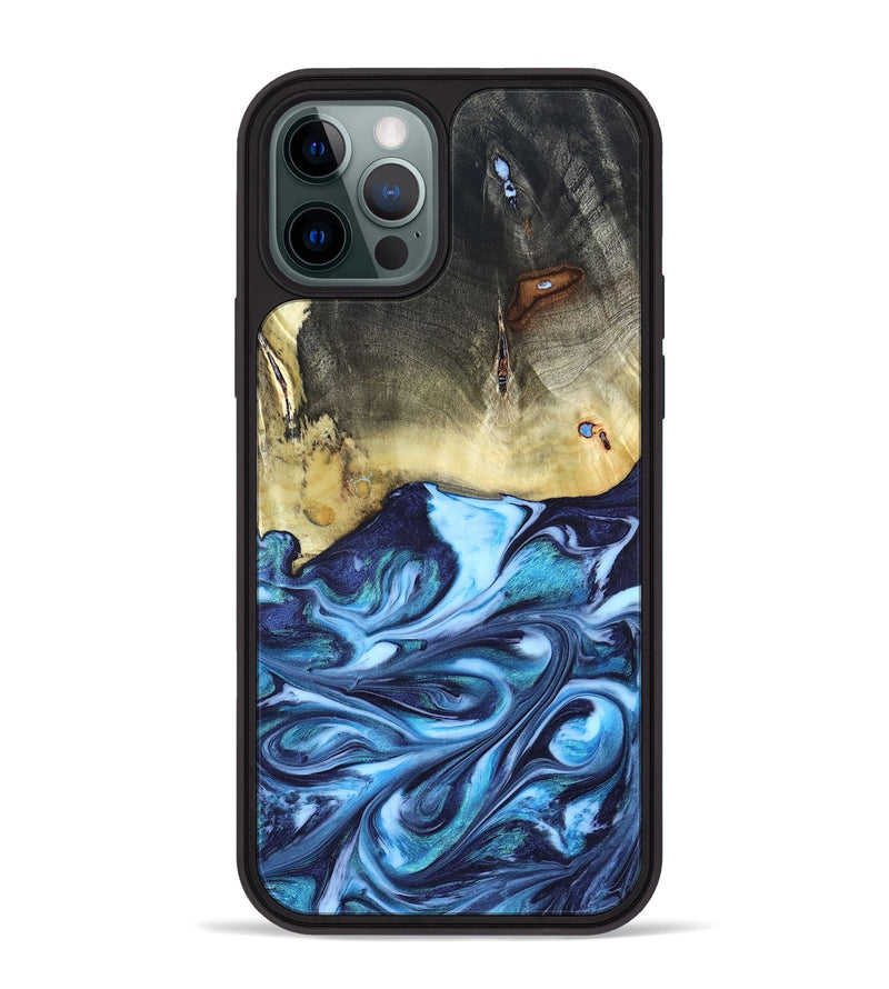 iPhone 12 Pro Max Wood Phone Case - Wells (Blue, 822046)