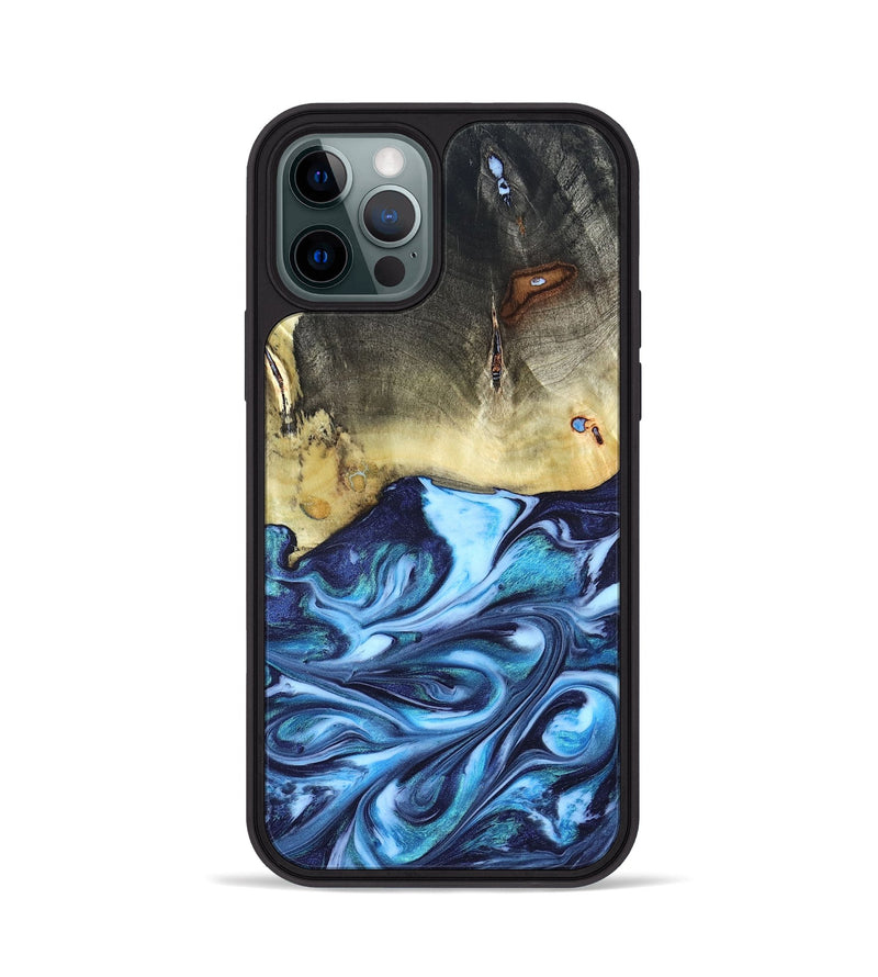 iPhone 12 Pro Wood Phone Case - Wells (Blue, 822046)