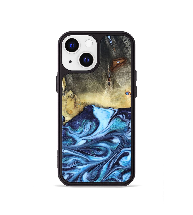 iPhone 13 mini Wood Phone Case - Wells (Blue, 822046)