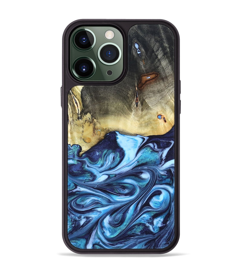 iPhone 13 Pro Max Wood Phone Case - Wells (Blue, 822046)