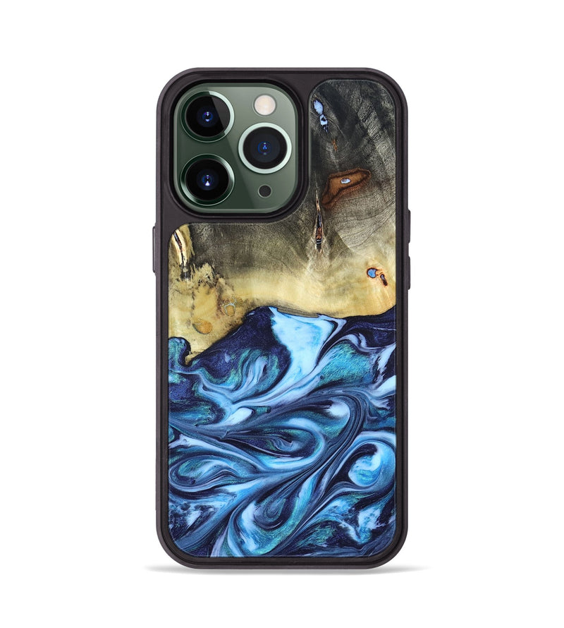iPhone 13 Pro Wood Phone Case - Wells (Blue, 822046)