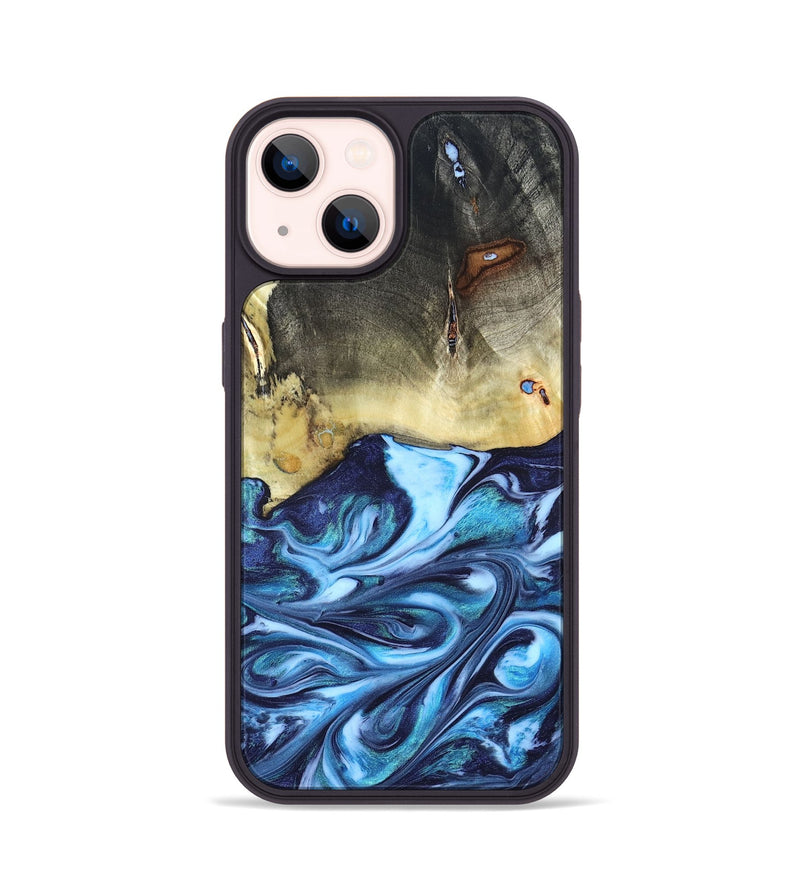 iPhone 14 Wood Phone Case - Wells (Blue, 822046)