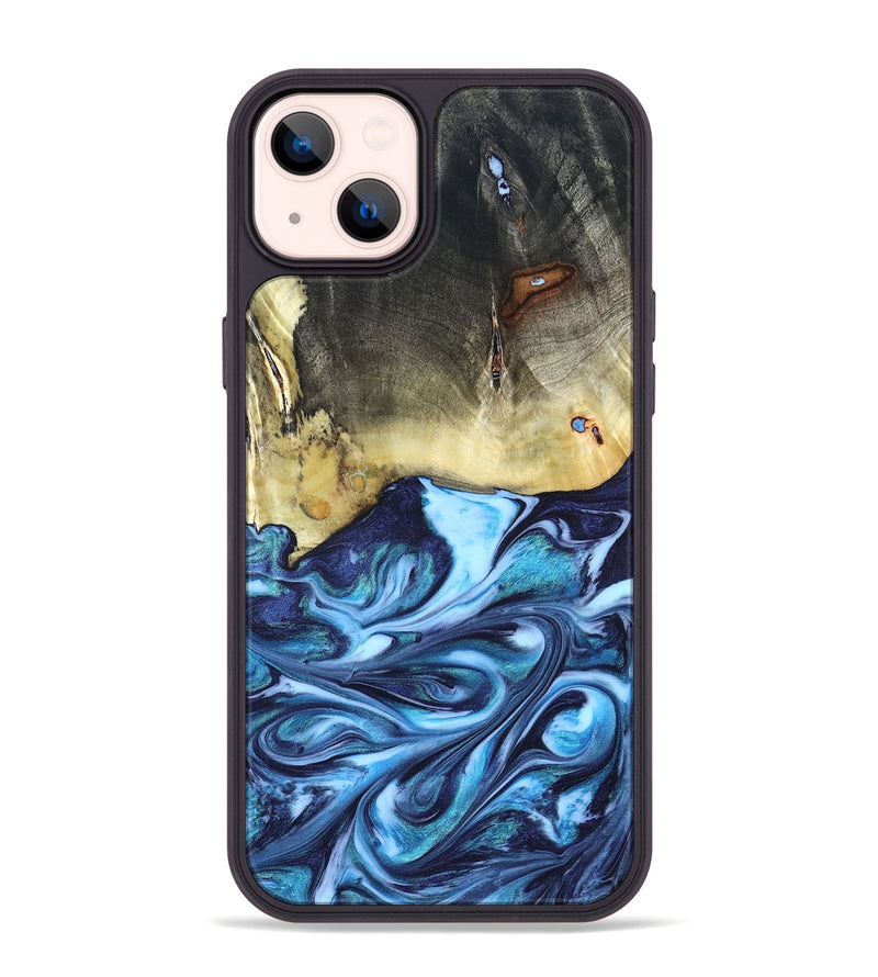 iPhone 14 Plus Wood Phone Case - Wells (Blue, 822046)