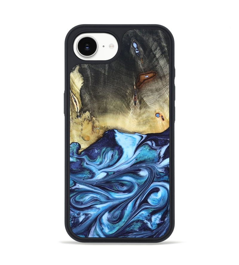 iPhone 16e Wood Phone Case - Wells (Blue, 822046)