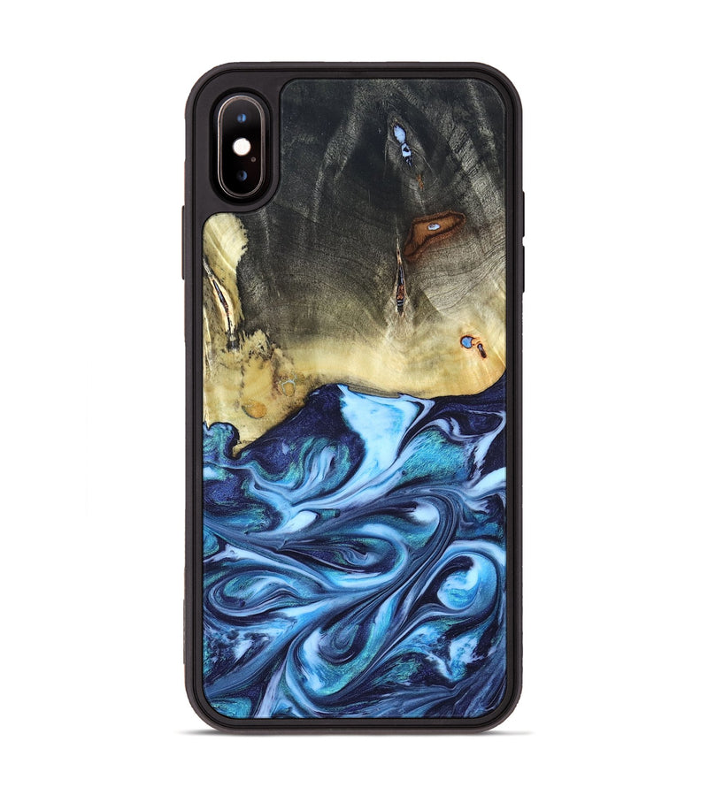 iPhone Xs Max Wood Phone Case - Wells (Blue, 822046)