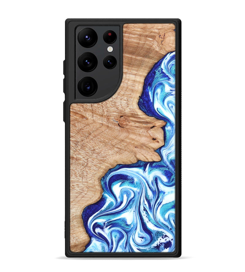 Galaxy S22 Ultra Wood Phone Case - Arlene (Blue, 822047)