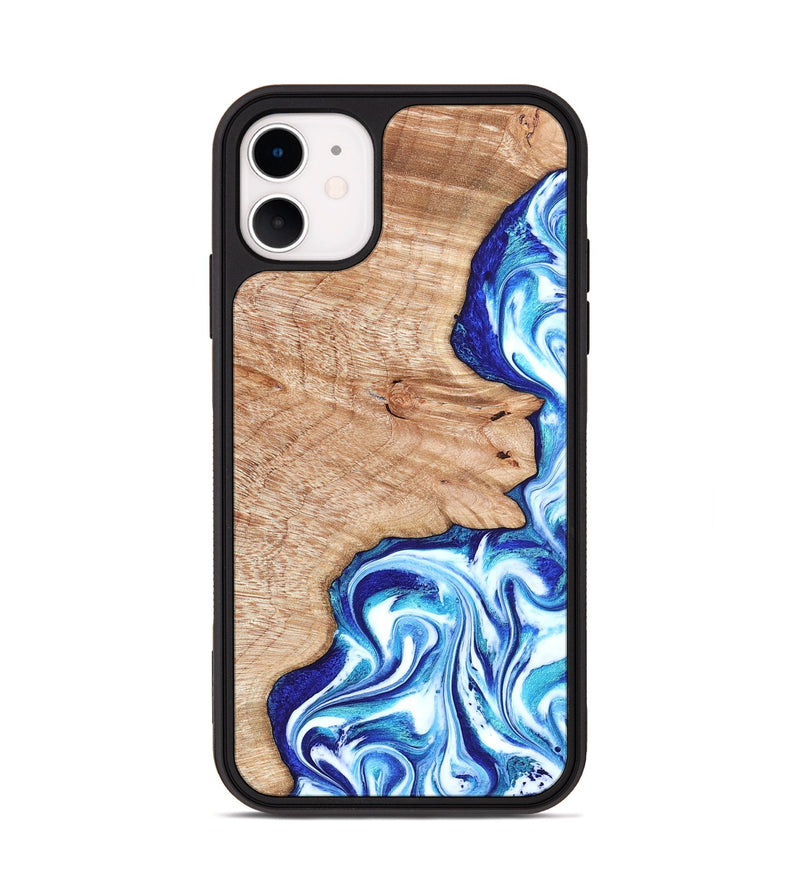 iPhone 11 Wood Phone Case - Arlene (Blue, 822047)
