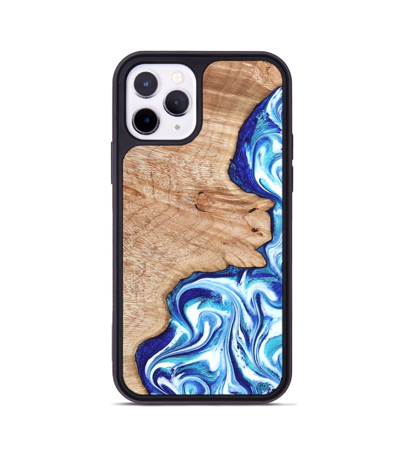 iPhone 11 Pro Wood Phone Case - Arlene (Blue, 822047)