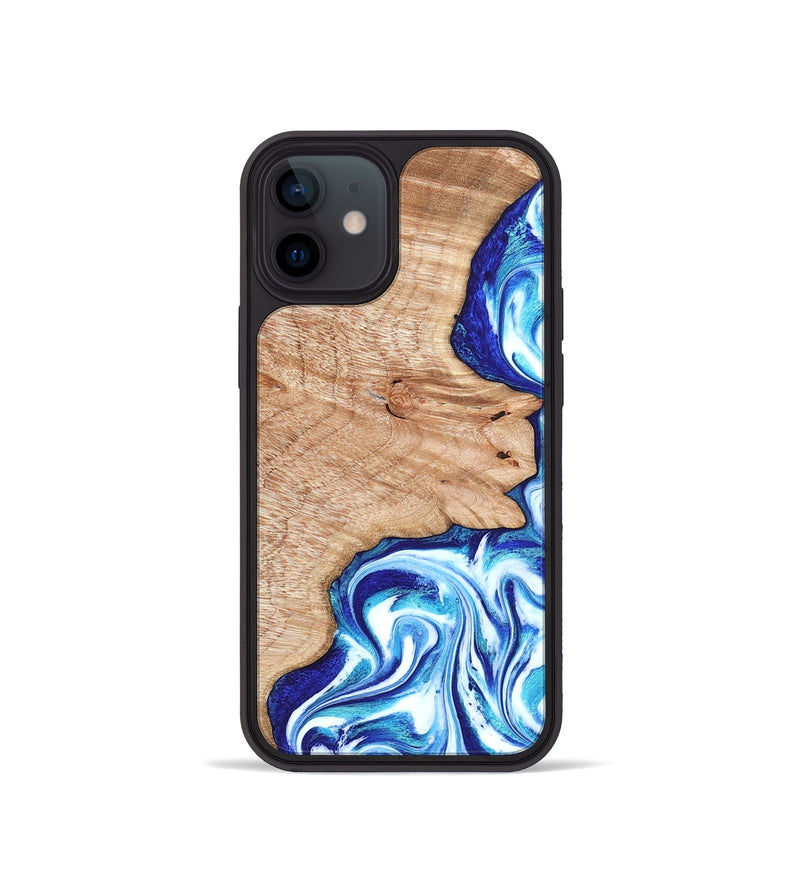 iPhone 12 mini Wood Phone Case - Arlene (Blue, 822047)