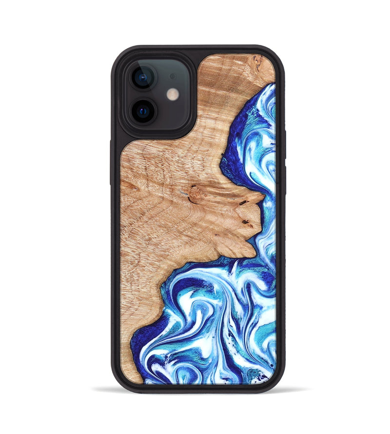 iPhone 12 Wood Phone Case - Arlene (Blue, 822047)