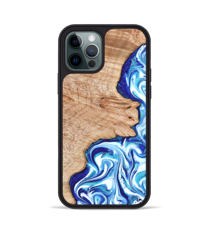 iPhone 12 Pro Wood Phone Case - Arlene (Blue, 822047)