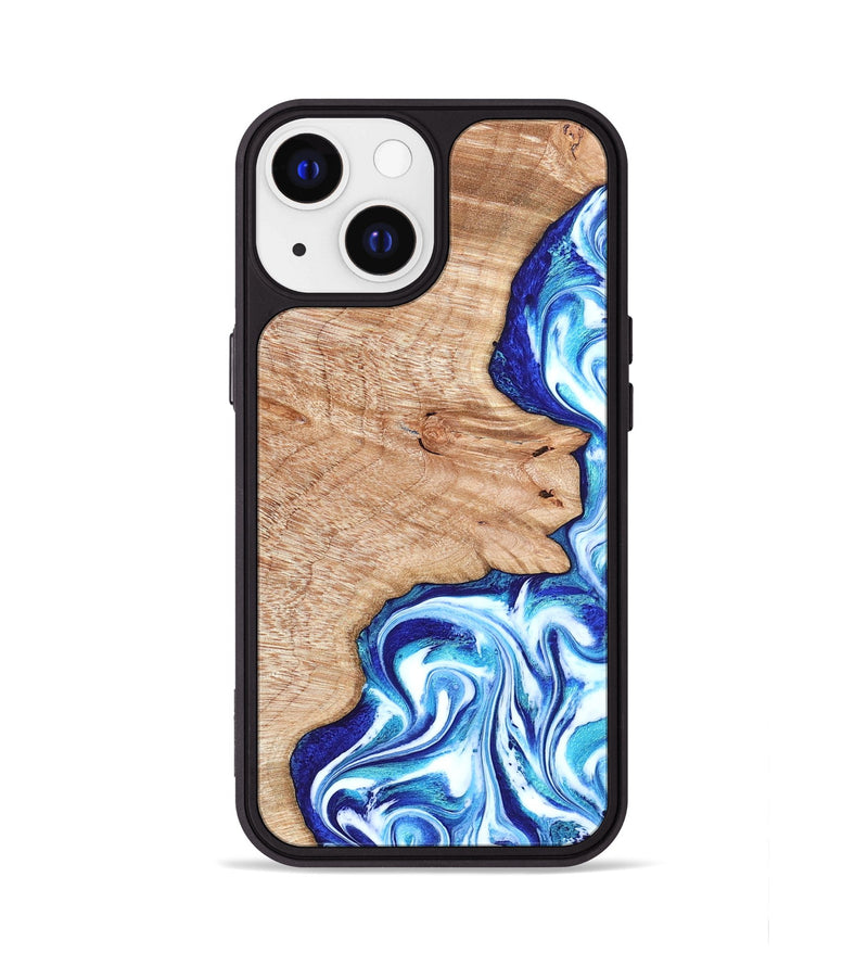 iPhone 13 Wood Phone Case - Arlene (Blue, 822047)