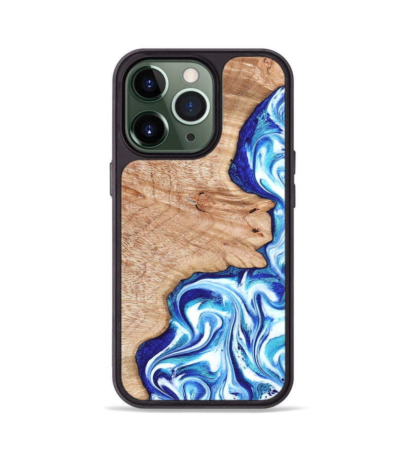 iPhone 13 Pro Wood Phone Case - Arlene (Blue, 822047)