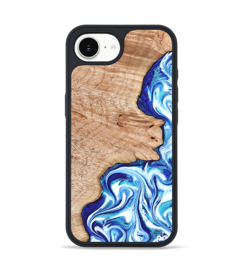 iPhone 16e Wood Phone Case - Arlene (Blue, 822047)