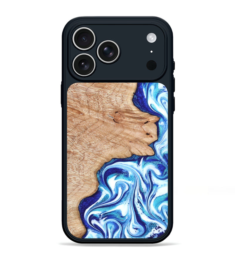 iPhone 17 Pro Max Wood Phone Case - Arlene (Blue, 822047)