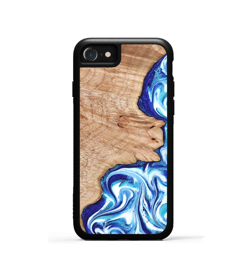 iPhone SE Wood Phone Case - Arlene (Blue, 822047)