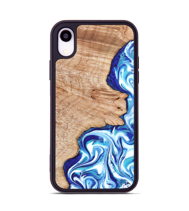 iPhone Xr Wood Phone Case - Arlene (Blue, 822047)