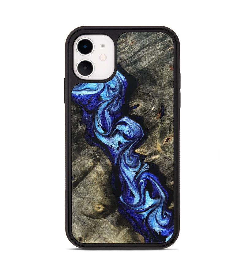 iPhone 11 Wood Phone Case - Zella (Blue, 822048)