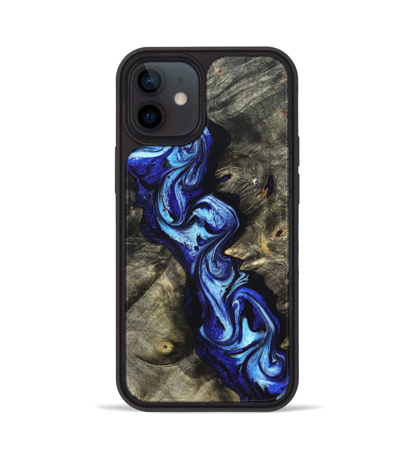 iPhone 12 Wood Phone Case - Zella (Blue, 822048)