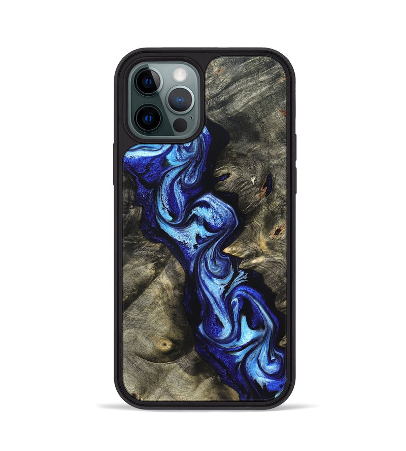 iPhone 12 Pro Wood Phone Case - Zella (Blue, 822048)