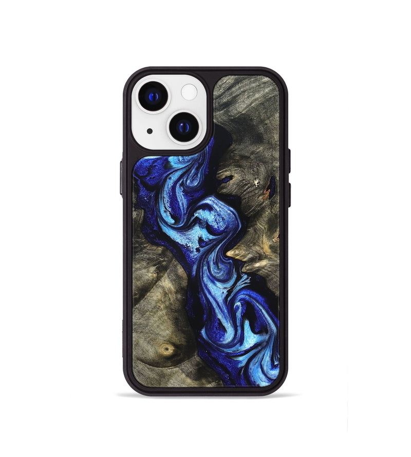 iPhone 13 mini Wood Phone Case - Zella (Blue, 822048)