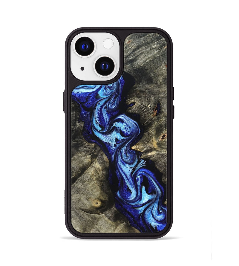iPhone 13 Wood Phone Case - Zella (Blue, 822048)