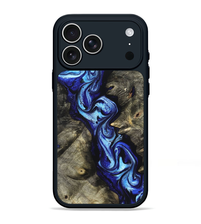 iPhone 17 Pro Max Wood Phone Case - Zella (Blue, 822048)