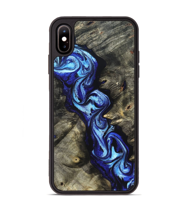 iPhone Xs Max Wood Phone Case - Zella (Blue, 822048)