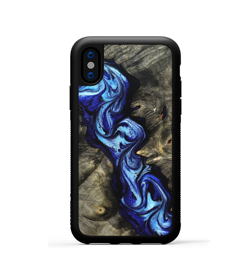 iPhone Xs Wood Phone Case - Zella (Blue, 822048)