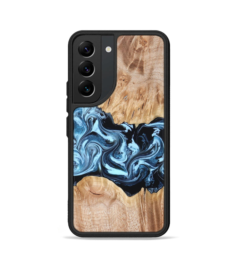 Galaxy S22 Wood Phone Case - Shavon (Blue, 822049)